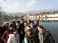 Group photo in an old village of Anhui Ancient Town (Photo Credit: Miss Carmen Cheng, participant of winter camp organized by Nanjing University)